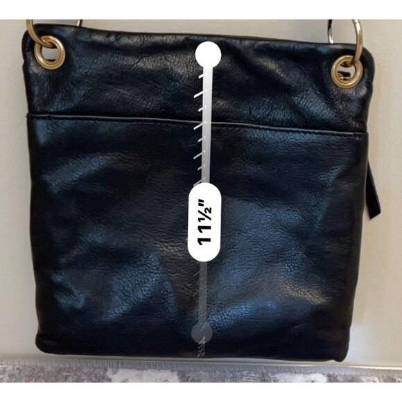 Margot double zipper black leather crossbody - Picture 7 of 10